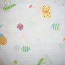 Friendly Bug Toss on White Fabric by Springs Fat Quarter FQ