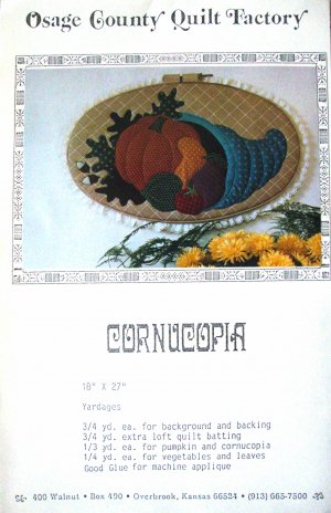 Cornucopia Vintage Wall Hanging Pattern by Osage County Quilt Factory