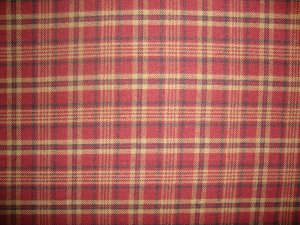 Rust Tan Black Plaid Double Sided Cotton Homespun Flannel Fabric Fat Quarter FQ
