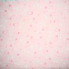 SALE! Diaper Pin Toss on Pink Cotton Flannel Fabric Fat Eighth F8 F8th