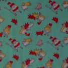 Granny's Nursery Rhymes Mary Lamb Bo Peep on Green Repro Kids Cotton Fabric 1 1/3 Yd