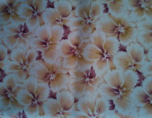 FQ RJR Windswept White Beige Tan Purple Flowers Floral Allover Fabric Fat Quarter