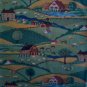 FQ Concord Folk Art Scenic Farm Pastures Horse Cow Cotton Quilting Fabric Fat Quarter
