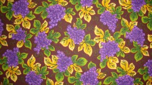 Purple Grape Clusters Vine Leaves on Brown Cotton Quilt Fabric Fat Quarter FQ