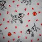 F8 Dalmatian Dogs on White Cotton Flannel Fabric Fat Eighth F8th