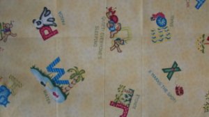 OOP HTF Daisy Kingdom Jungle Jamboree Tossed Animals & Letters Fabric Fat Eighth F8 F8th