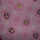 Lil' Bratz Dolls Pink Flower Girl Toss Kids Cotton Fabric Fat Quarter FQ