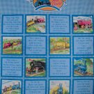 The Little Train Engine That Could Quilt Top Wall Hanging Fabric Panel DEFECT PLEASE READ