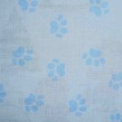 F8 Disney 101 102 Dalmatians Puppy Paw Prints on Blue Cotton Fabric Fat Eighth F8th