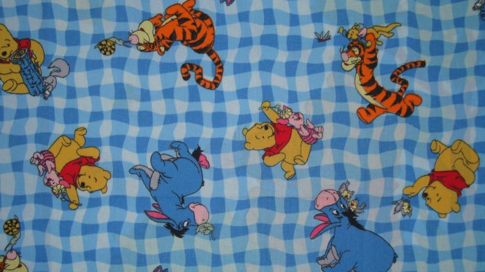 Winnie the Pooh Fabric Bear Vintage Fabric Long FQ Remnant 