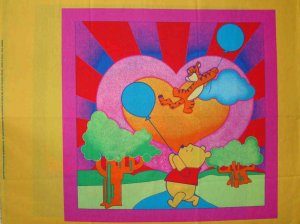 FQ Disney Winnie the Rainbow Pooh Tigger Flying Balloon Quilt