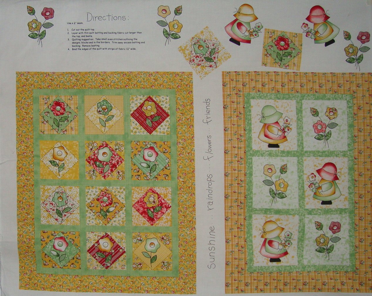 Peter Pan Little Quilts Flower Girl Sue Doll / Small Quilt