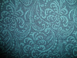 F8 Blue Green Teal Tonal Flowers Cotton Fabric Fat Eighth F8th