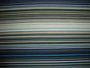 F8 Green Blue Brown Black White Stripe Fleur-C3792 Fabric Fat Eighth F8th