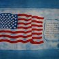 Pledge of Allegiance Flag on Blue Fabric Panel by Concord American Art Heritage