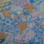 FQ Bedtime Story Teddy Bears on Blue Cotton Flannel Fabric Fat Quarter