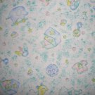 FQ Baby Clothes and Toy Toss on Pastel Green Cotton Flannel Fabric Fat Quarter