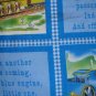 The Little Train Engine That Could Quilt Top Wall Hanging Fabric Panel DEFECT PLEASE READ