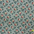 1.5+ Yard CHANTECLAIRE CLASSIC BLOOMS Red Yellow Flowers on Green REPRO COTTON FABRIC Bolt End