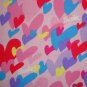 1/2 Yard Barbie Mattel Heart & Logo Toss on Pink Cotton Fabric Bolt End