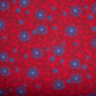 1 1/3 Yard English Collection Red Fuschia Vine Flowers by David Textiles Bolt End