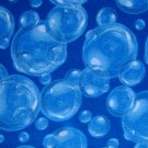 5/8+ Yard Blue Bubbles Timeless Treasures Cotton Flannel Fabric Bolt End