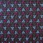 FQ Chapel House Pink and White Leaf Stripes on Brown Cotton Fabric Fat Quarter