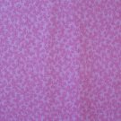 1/2+ Yard Tiny Pink Tonal Calico Flowers Cotton Fabric Bolt End