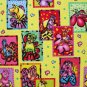 FQ Pack Doggity Woggles & Catnipz Pink & Yellow Cotton Fabric Fat Quarters