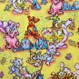 FQ Pack Doggity Woggles & Catnipz Pink & Yellow Cotton Fabric Fat Quarters