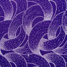 1/4+ Yard White Curves on Purple Cotton Fabric Bolt End