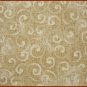 FQ Harvest Melody Cream & Tan Swirls Cotton Benartex Fabric Fat Quarter