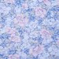 1/3 Yard Pink & Blue Flowers Allover Fabric Bolt End