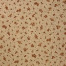 5/8 Yard Brown Flower Calico on Cream Cranston Print Works VIP Fabric Bolt End
