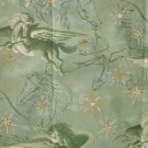 F8 Pegasus Gold Stars Green Toile Horses Mystical Fabric Visions Cotton Fat Eighth F8th