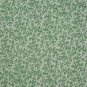 1/2 Yard Green Flower Calico on White 36" Wide Fabric Bolt End