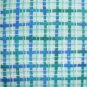 Green Blue & White Plaid Cotton Fabric Bolt End