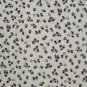 1/2+ Yd Vintage Schwartz Liebman Textile Black Flowers on White Cranston Print Works Fabric Bolt End