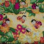 1 1/8+ Yard Love Bug Lady Bug Scenic on Yellow Cotton Fabric Bolt End