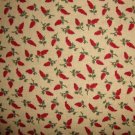 3.5 Yards Quilt Club Red Flowers on Tan RJR Thimbleberries Lynette Jensen Backing Fabric