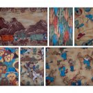 Bears West Teddy Bear Cowboys Blue Fat Quarter FQ Value Pack Fabric Lot