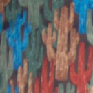 FQ Bears West Packed Cactus Blue Allover Southwest Desert Cotton Fabric Fat Quarter