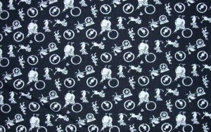 RJR Everything But the Kitchen Sink White & Black Circus Toss 1930s Repro Fabric Bolt End