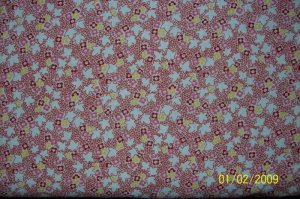 BTY Everything But the Kitchen Sink Red Yellow & Pink Flowers 1930s Repro Fabric by RJR By the Yard