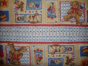 Americana Teddy Bear Bumper Border Fabric BTY By the Yard