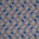 RJR Hooked on Hankies Blue Pink Yellow Flowers Lattice Fabric BTY By the Yard