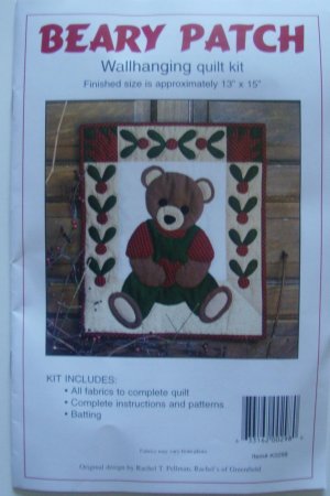 Beary Patch Teddy Bear Wallhanging Quilt Kit by Rachel's of Greenfield