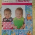 Simplicity Crafts Bugs and Animals Baby Bibs Precious Pattern 2468