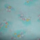 Bunny Bears Duck on Pastel Green Spring Fabric BTY By the Yard