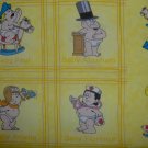 Key to the Future Yellow Famous People Baby Blocks Cotton Fabric by Print Concepts BTY By-the-Yard